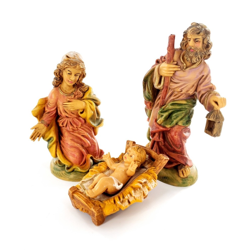 Vintage Fontanini Italy The Holy Family Mary Joseph Baby Jesus Figurines